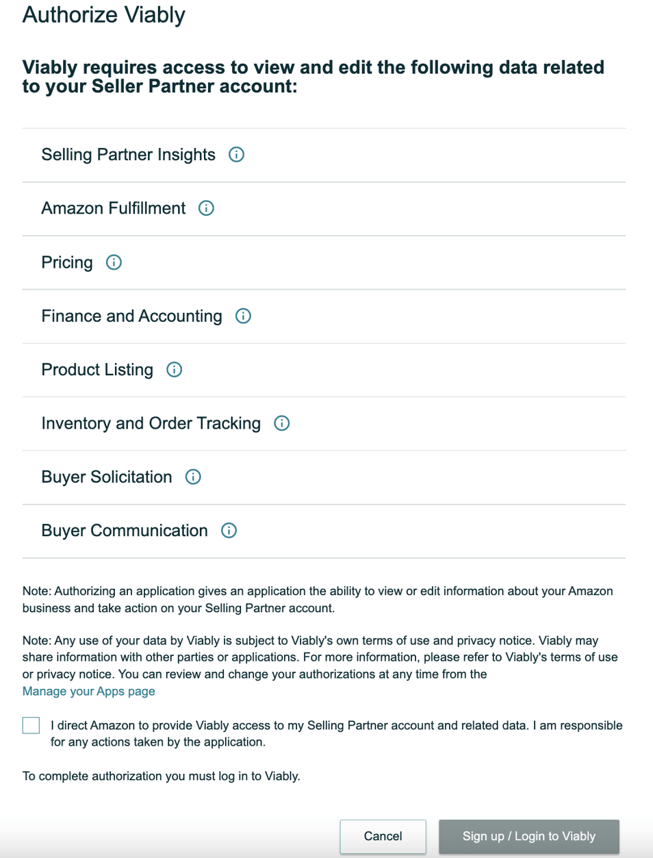 How do I connect my Amazon Seller account to Viably?